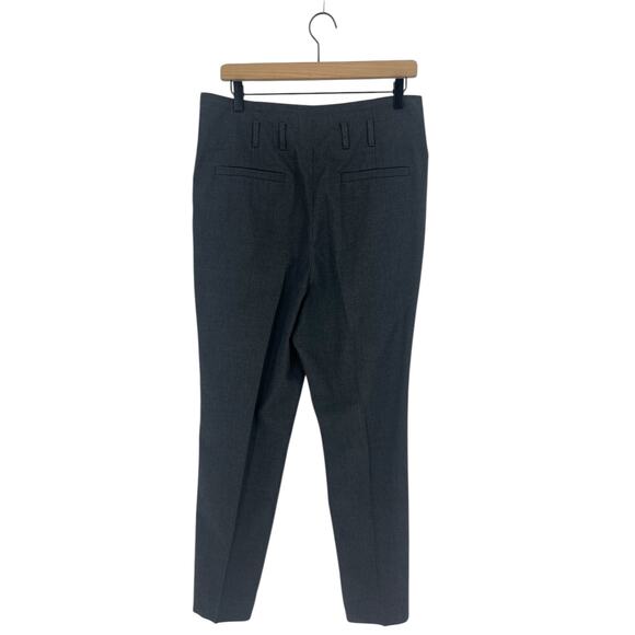 Brunello Cucinelli Virgin Wool Blend Ruffle Waistband Pants in Gray - Picture 8 of 11